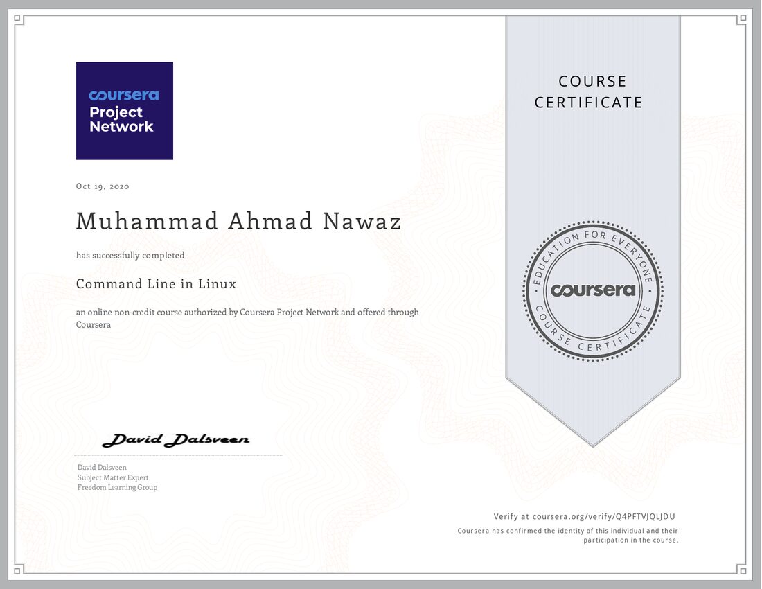 Linux Command Line Certificate